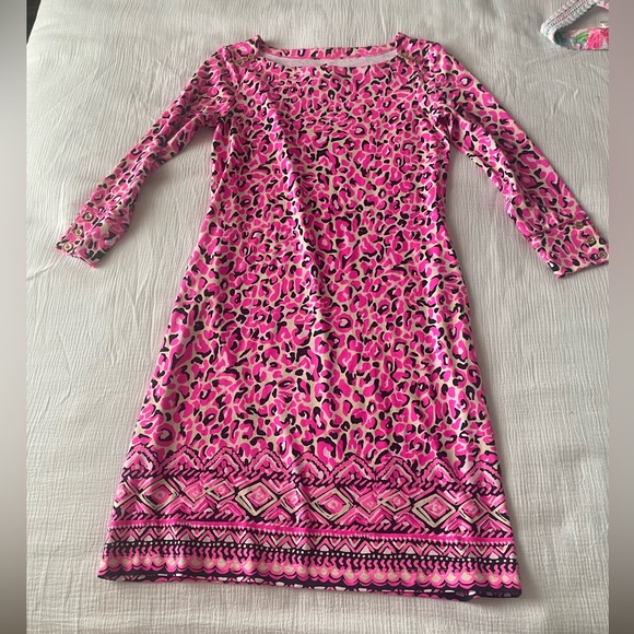 Lilly Pulitzer UPF 50+ Sophie Dress Pink My Favorite Spot XS Stretch Com… - Picture 5 of 15